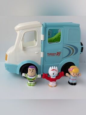 Toy Story Little People People Rv Camper Van Truck + 3 Figures Bundle Disney Toy